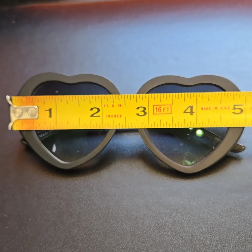 Heart-Shaped Black Perscription Sunglasses